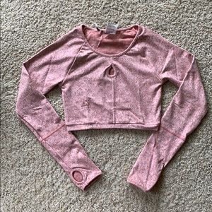 Gymshark fleur texture long sleeve crop